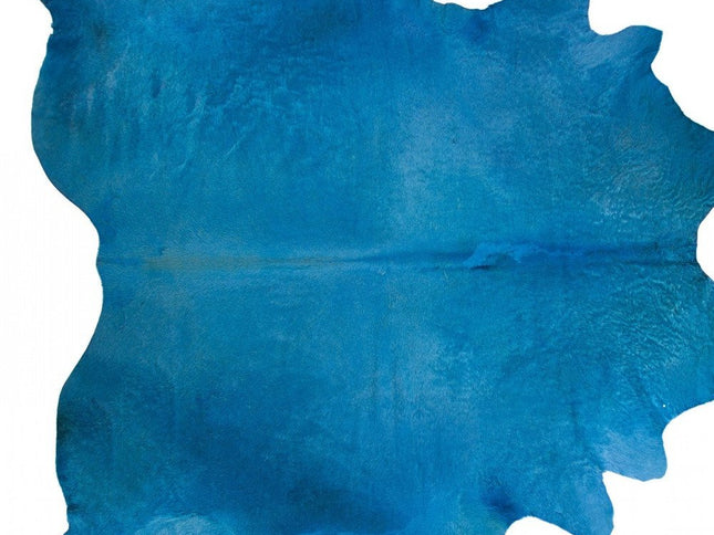 6' X 7' Red Cowhide Area Rug