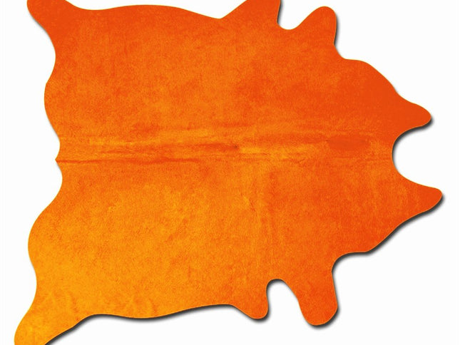 6' X 7' Red Cowhide Area Rug