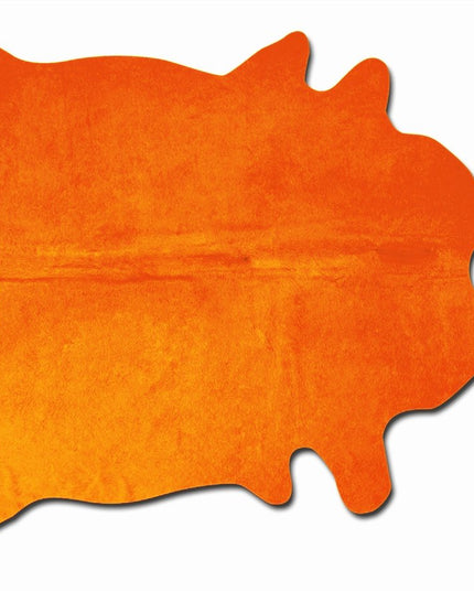 6' X 7' Red Cowhide Area Rug