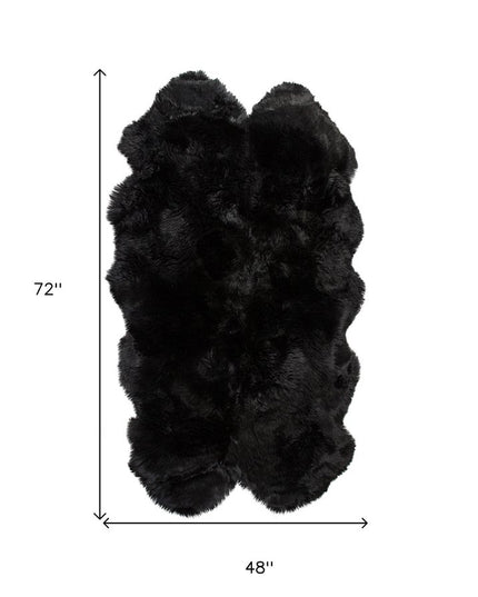 Black Animal Print Area Rug