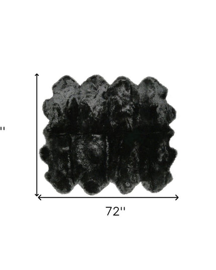 Gradient Gray Animal Print Area Rug