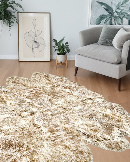 72" X 72" Gradient Chocolate Octo Sheepskin - Area Rug