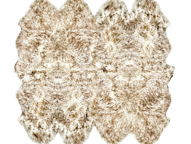 72" X 72" Gradient Chocolate Octo Sheepskin - Area Rug