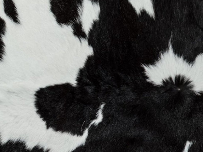 2' X 3' Black And White Cowhide Abstract Hand Woven Area Rug