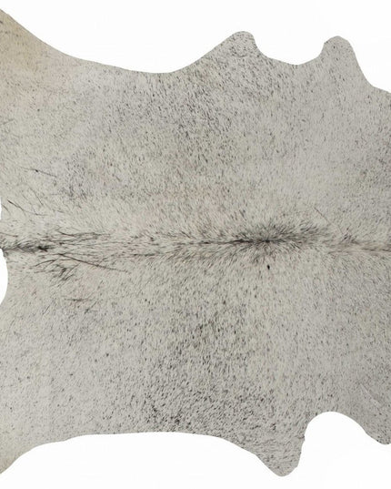 6' X 7' Gray Cowhide Hand Tufted Area Rug