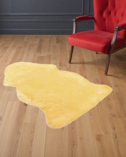 2' X 3' Cream Genuine Sheepskin Animal Print Shag Area Rug