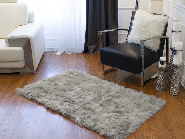 3' X 5' Black Shag Area Rug