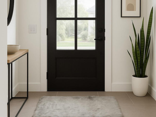 3' X 5' Black Shag Area Rug