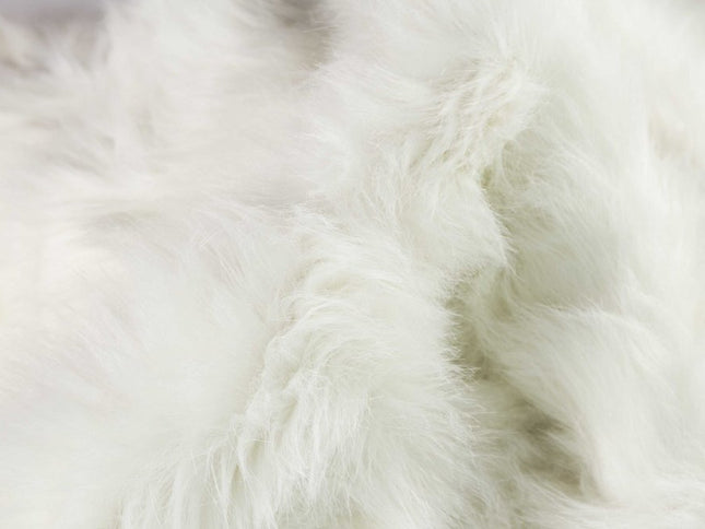 6' X 6' Off White Faux Fur Area Rug