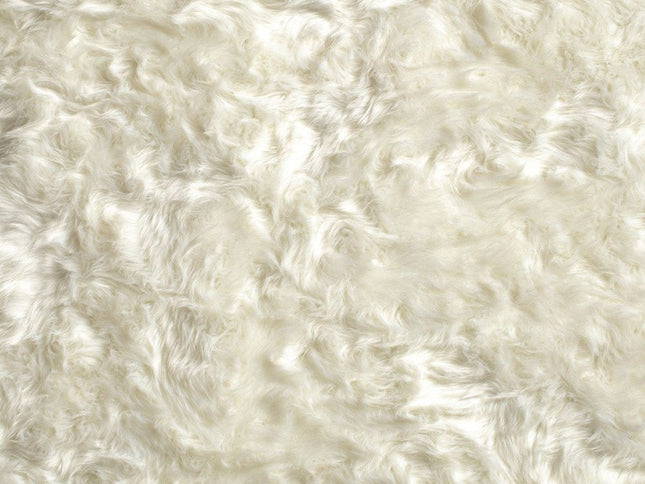 6' X 6' Off White Faux Fur Area Rug