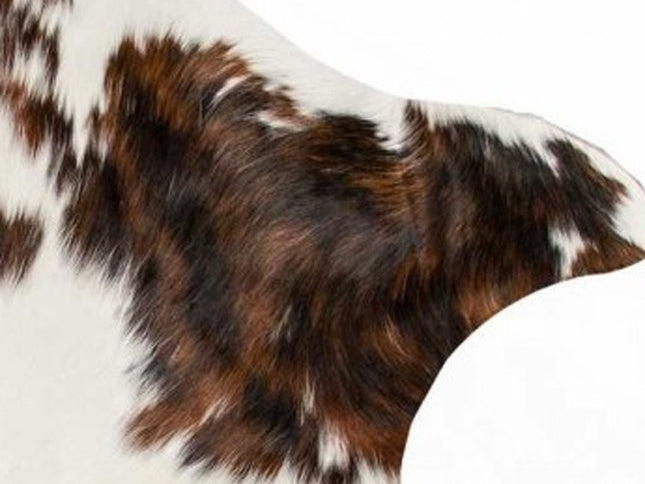 6' X 7' Brown And White Cowhide Cowhide Print Area Rug