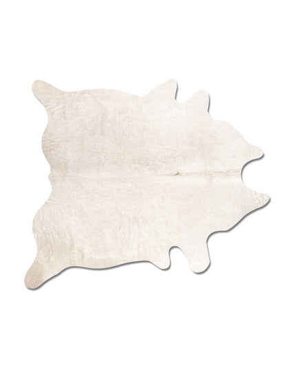 5' X 7' Off White Cowhide Cowhide Print Area Rug