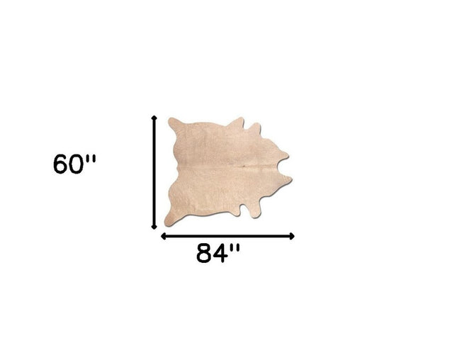 5' X 7' Black And Gold Cowhide Cowhide Print Area Rug