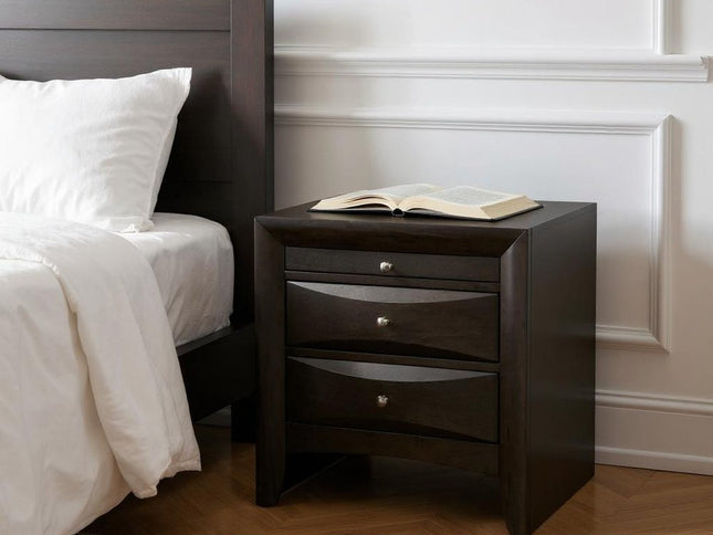25" Solid Wood Two Drawer Nightstand
