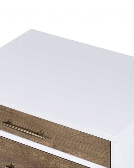 21" Brown Three Drawers Nightstand