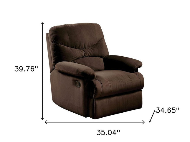 35" Chocolate Microfiber Recliner