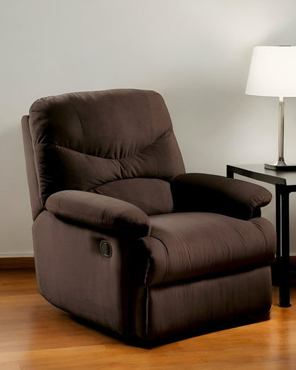 35" Chocolate Microfiber Recliner