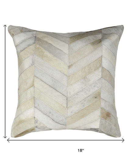 Set of Two Natural Cowhide Throw Pillow