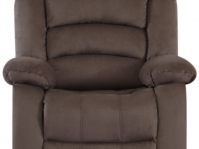 40" Contemporary Brown Fabric Chair
