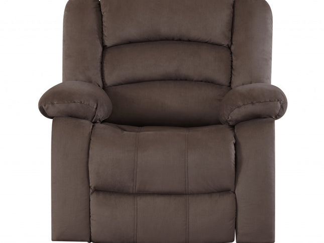 40" Contemporary Brown Fabric Chair