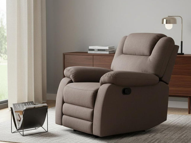 40" Contemporary Brown Fabric Chair