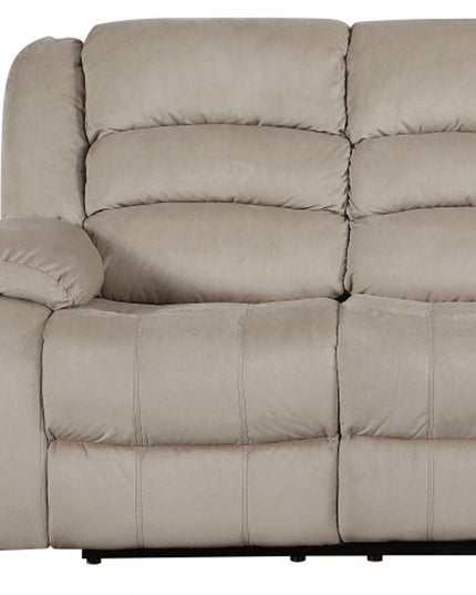 40" Contemporary Beige Fabric Sofa