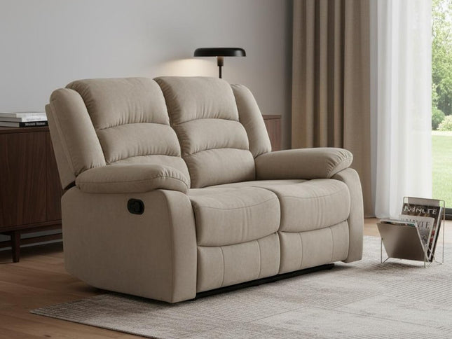 40" Contemporary Beige Fabric Sofa