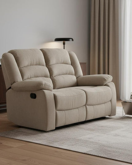 40" Contemporary Beige Fabric Sofa