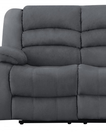 40" Contemporary Grey Fabric Sofa