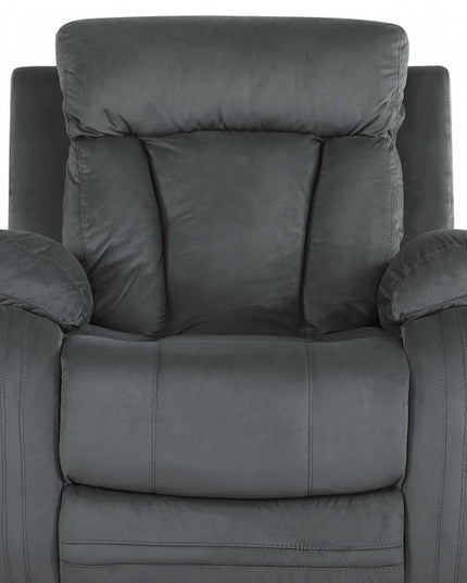 Three Piece Indoor Gray Microsuede Six Person Seating Set