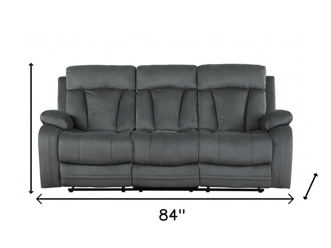 40" Modern Grey Fabric Sofa
