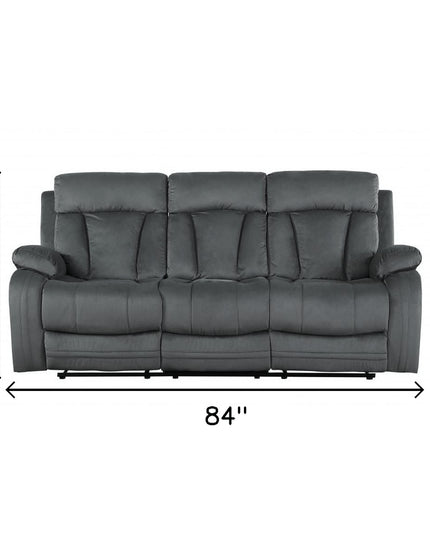 40" Modern Grey Fabric Sofa