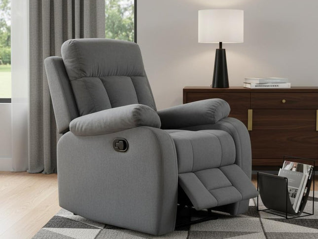 40" Modern Grey Fabric Loveseat