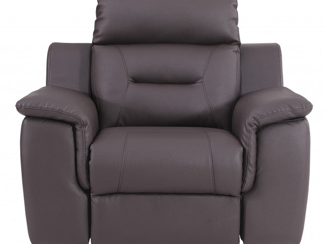 41" Brown Fascinating Leather Reclining Chair