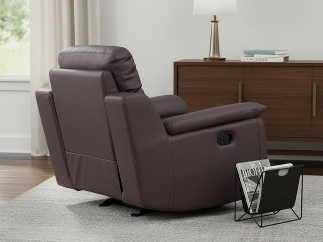 41" Brown Fascinating Leather Reclining Chair