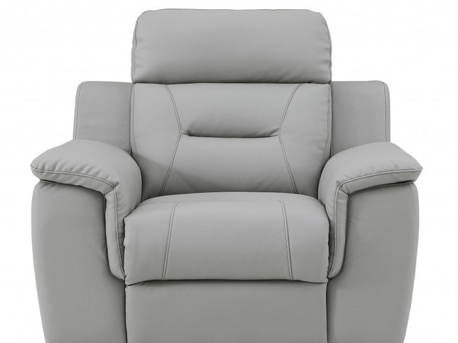 41" Grey Fascinating Leather Reclining Chair.