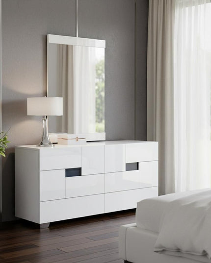 30" Superb White High Gloss Dresser