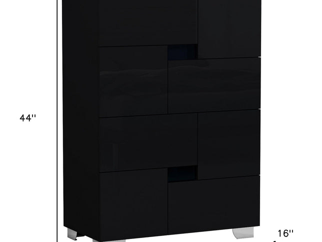 44" Superb Black High Gloss Chest