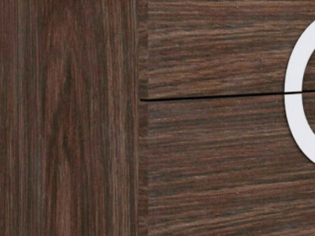 18" Brown Two Drawers Manufactured Wood Mirrored Nightstand