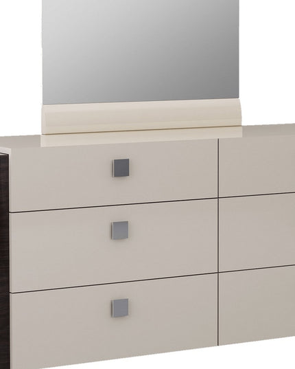 34" Refined Beige High Gloss Dresser