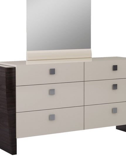 34" Refined Beige High Gloss Dresser