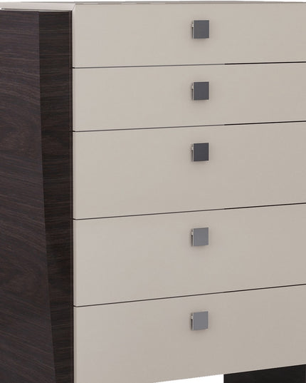 34" Refined Beige High Gloss Dresser