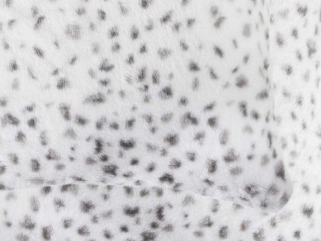 Set of Two 18" Brown and White Faux Fur Throw Pillow