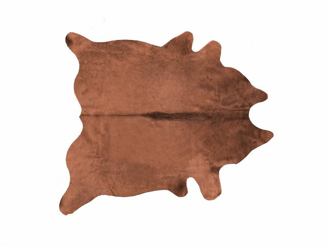 6' X 7' Brown Cowhide Area Rug