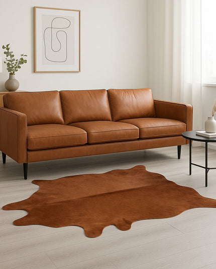 6' X 7' Brown Cowhide Area Rug