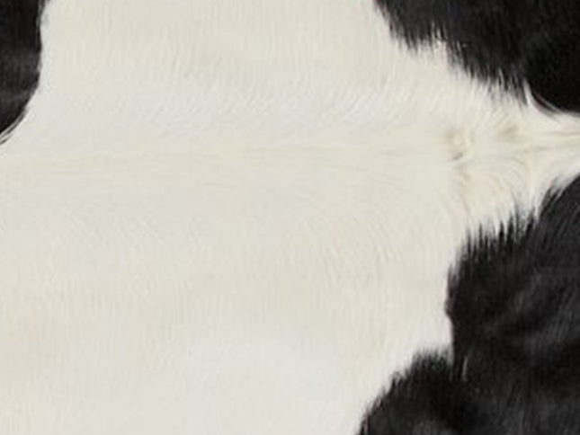 6' X 7' Black And White Cowhide Cowhide Print Area Rug