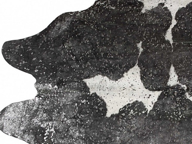 6' X 7' Gray Cowhide Cowhide Print Area Rug