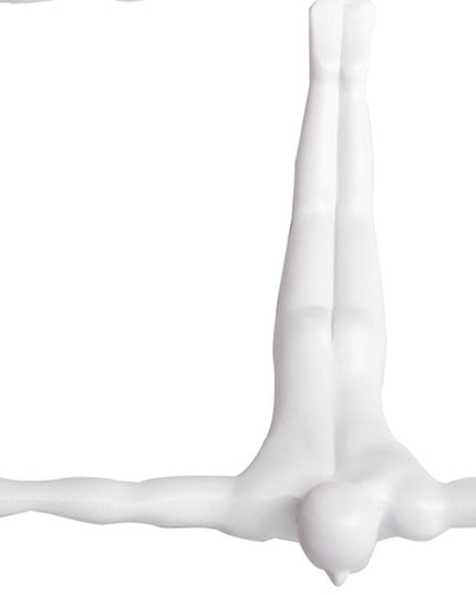 Set of Three Black Resin Diving Man Hanging Dimensional Sculpture