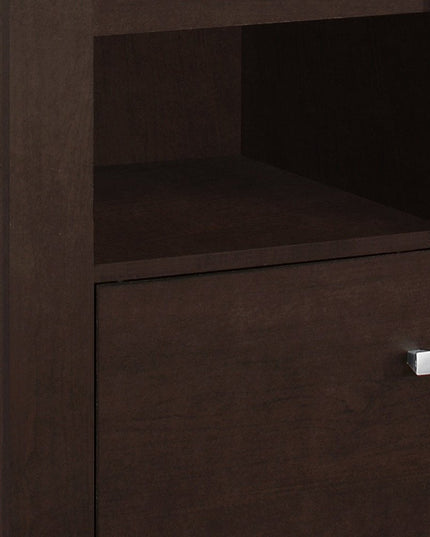 24" Espresso Wood Nightstand