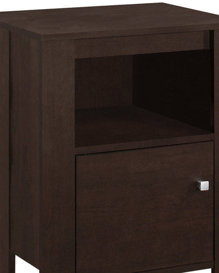 24" Espresso Wood Nightstand